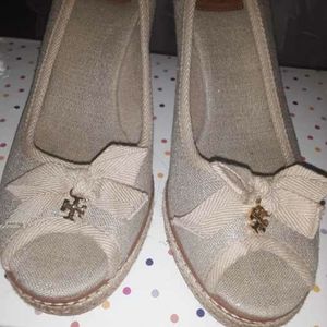 SOLD! TORY BURCH Sparkle Wedge Espadrilles Heels